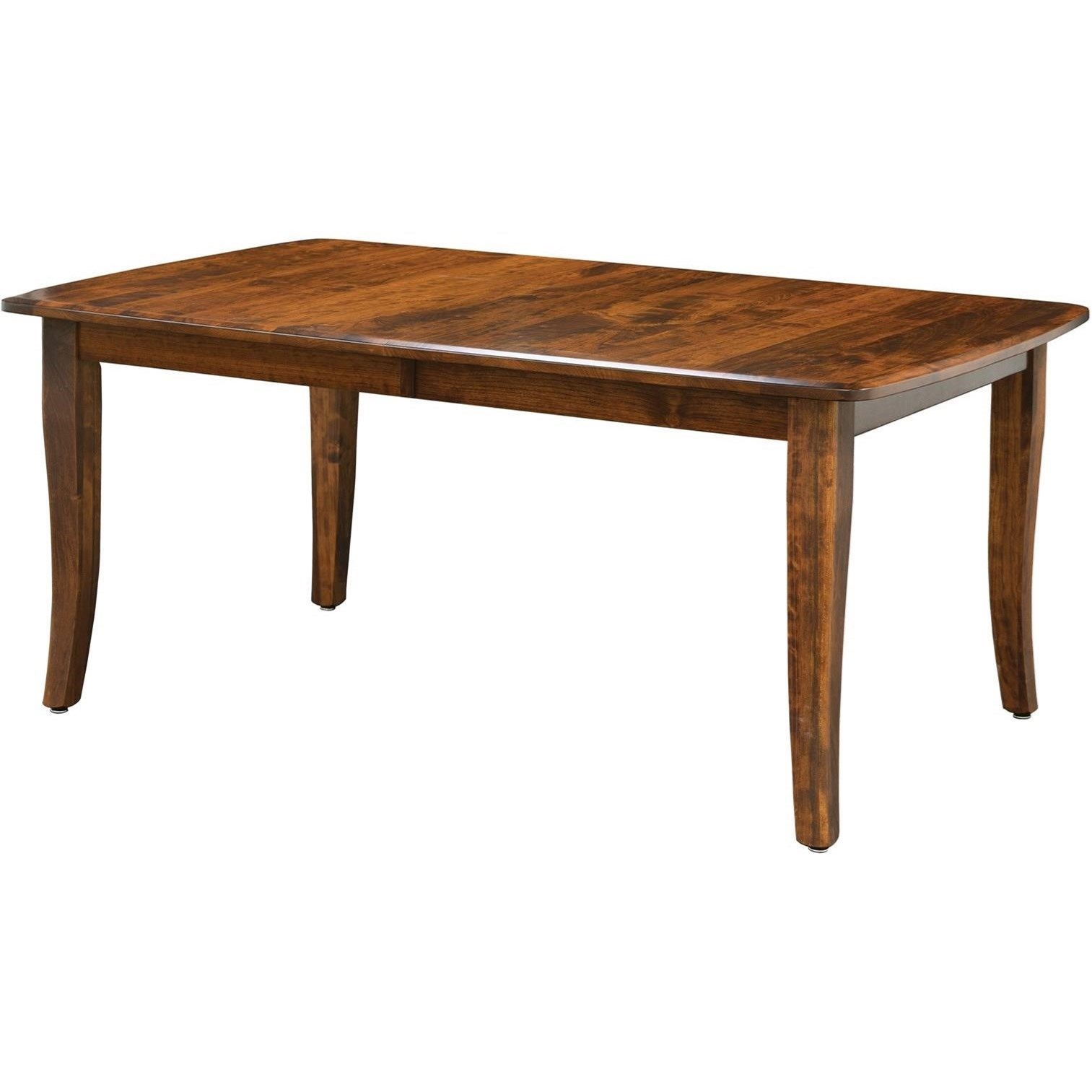 Trailway Amish Wood Easton Pike 42" x 66" Dining Table with 2 Self